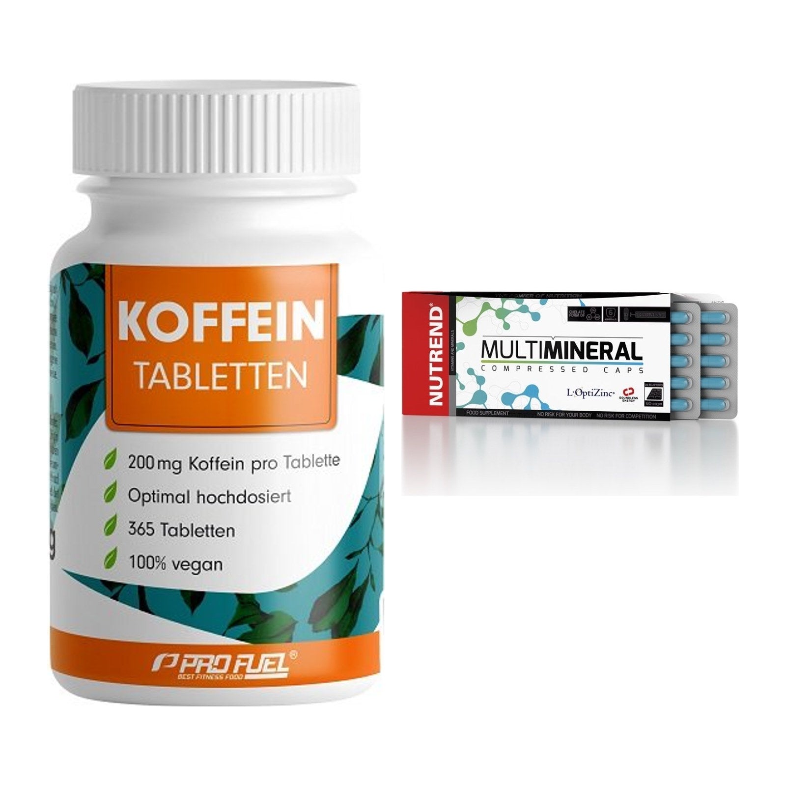 Trainings-Set: ProFuel Koffein (200mg) + Nutrend Multimineral – alle enthaltenen Artikel