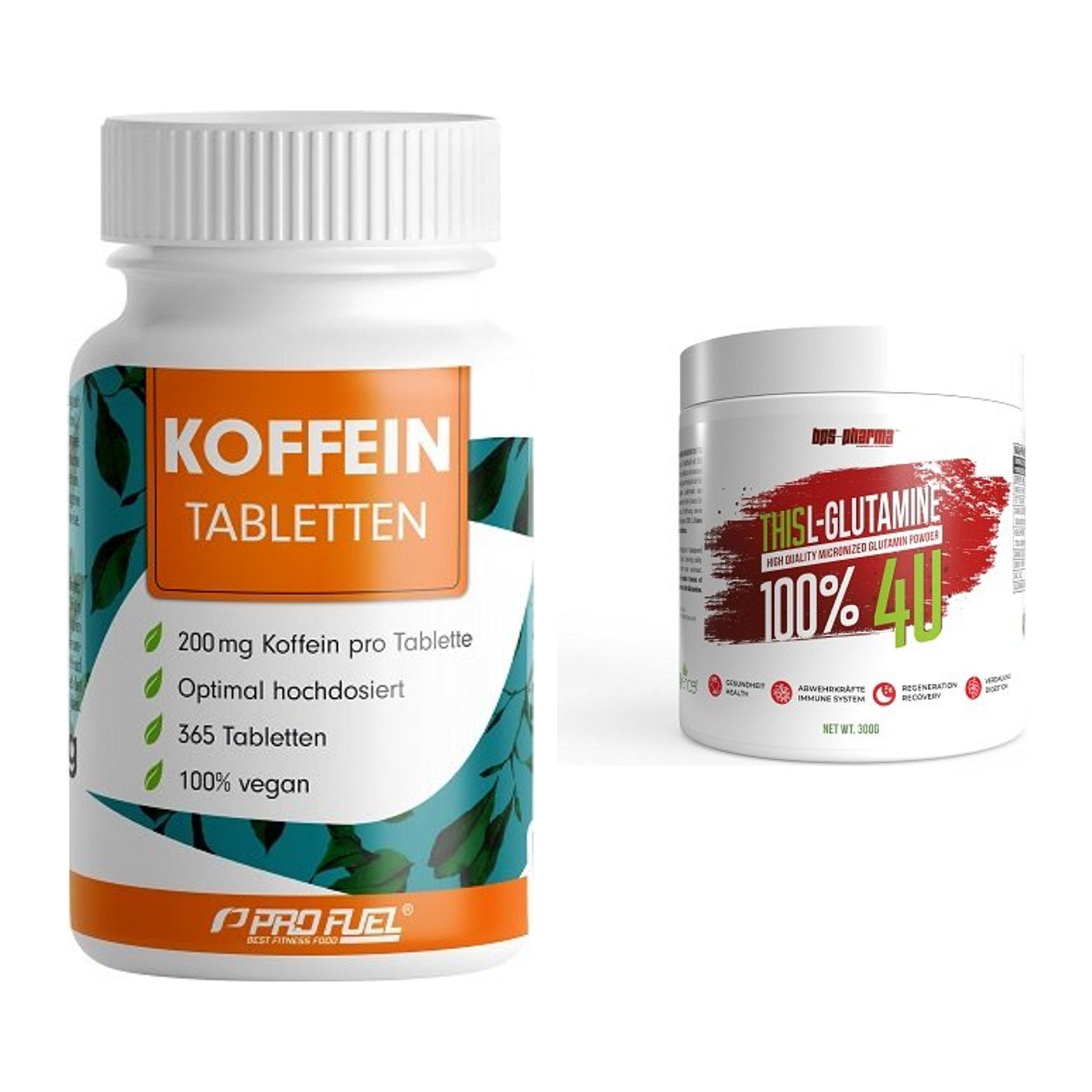 Trainings-Set: ProFuel Koffein (200mg) + BPS-Pharma This Glutamin – alle enthaltenen Artikel
