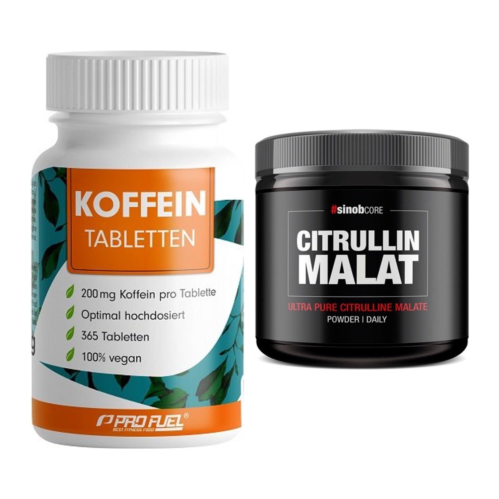 Trainings-Set: ProFuel Koffein (200mg) + Sinob Core L-Citrullin Malat – alle enthaltenen Artikel
