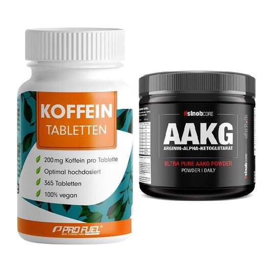 Harjoitussarja: ProFuel Caffeine (200mg) + Sinob Core Arginine AAKG - kaikki tuotteet mukana