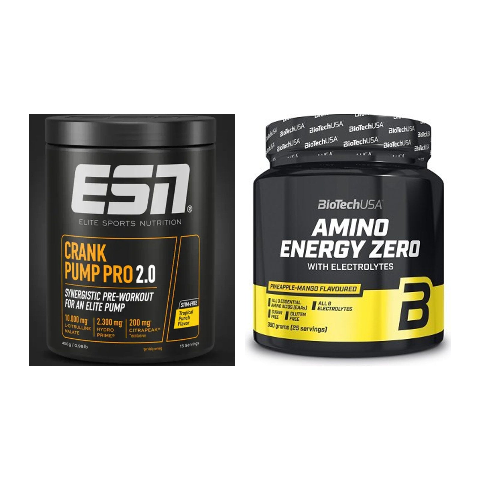Trainings-Set: ESN Crank Pump Pro 2.0 + BioTech Amino Energy Zero – alle enthaltenen Artikel