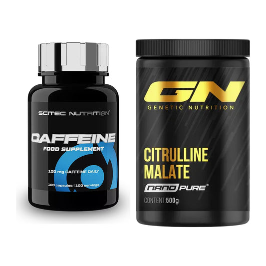 Тренировъчен комплект: Scitec Caffeine + GN Citrulline Malate - всички артикули са включени