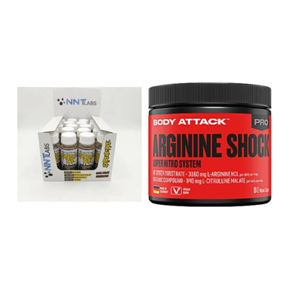 Trainings-Set: NNT Extreme Pre-Workout + Body Attack Arginine Shock – alle enthaltenen Artikel