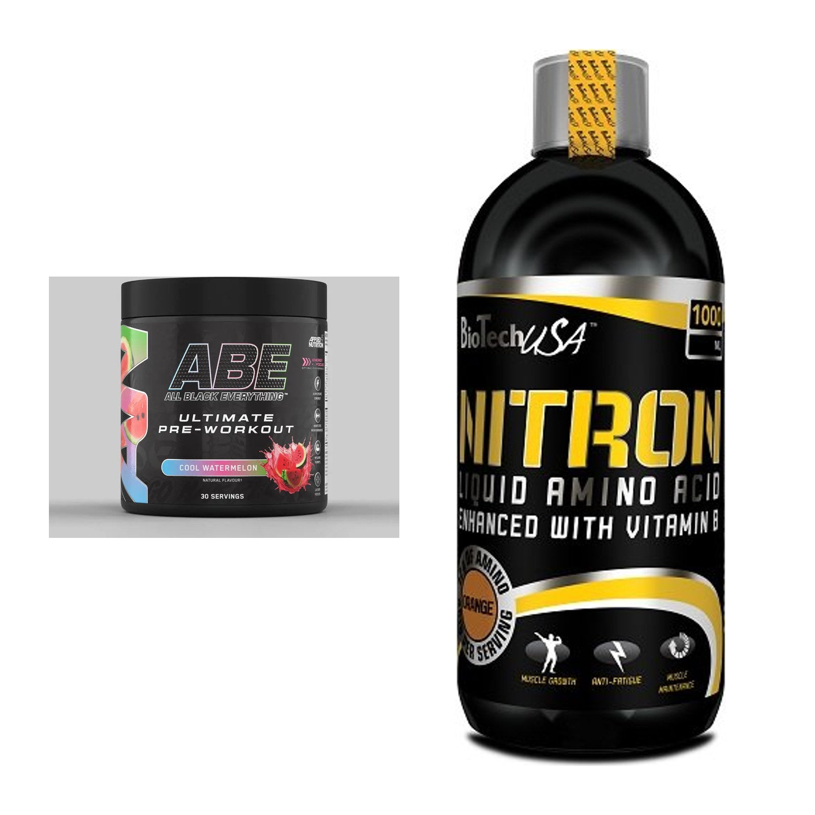 Trainings-Set: Applied Nutrition A.B.E Ultimate + BioTech Liquid Amino – alle enthaltenen Artikel