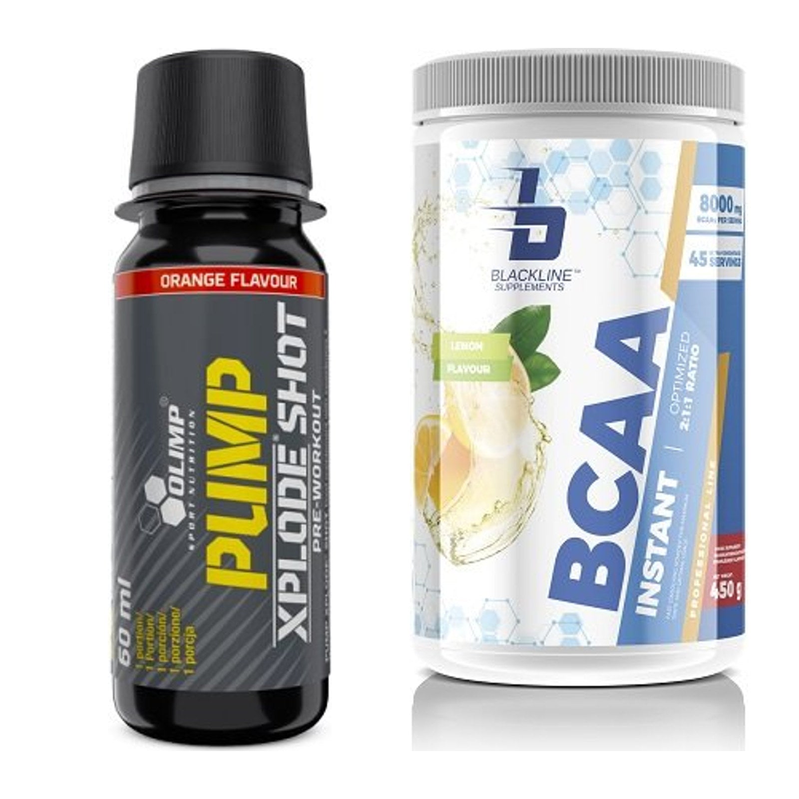 Trainings-Set: Olimp Pump Xplode Shot + Blackline Supplements BCAA – alle enthaltenen Artikel