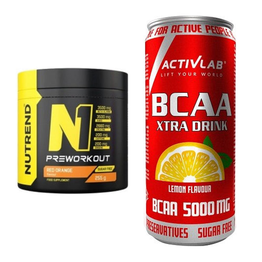 Trainings-Set: Nutrend N1 Preworkout 255g + Activlab BCAA Xtra Drink – alle enthaltenen Artikel