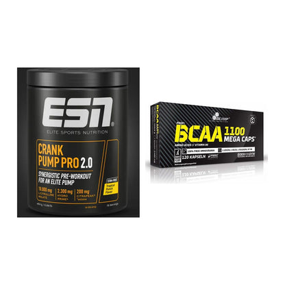 Trainings-Set: ESN Crank Pump Pro 2.0 + Olimp BCAA Mega Caps – alle enthaltenen Artikel