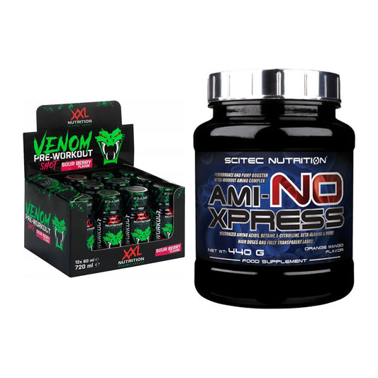 Trainings-Set: XXL Nutrition Venom Shot + Scitec Ami-NO Xpress – alle enthaltenen Artikel