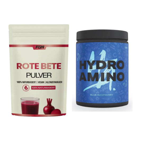 Trainings-Set: FGN Rote Beete Pulver + Nanosupps Hydro Amino – alle enthaltenen Artikel