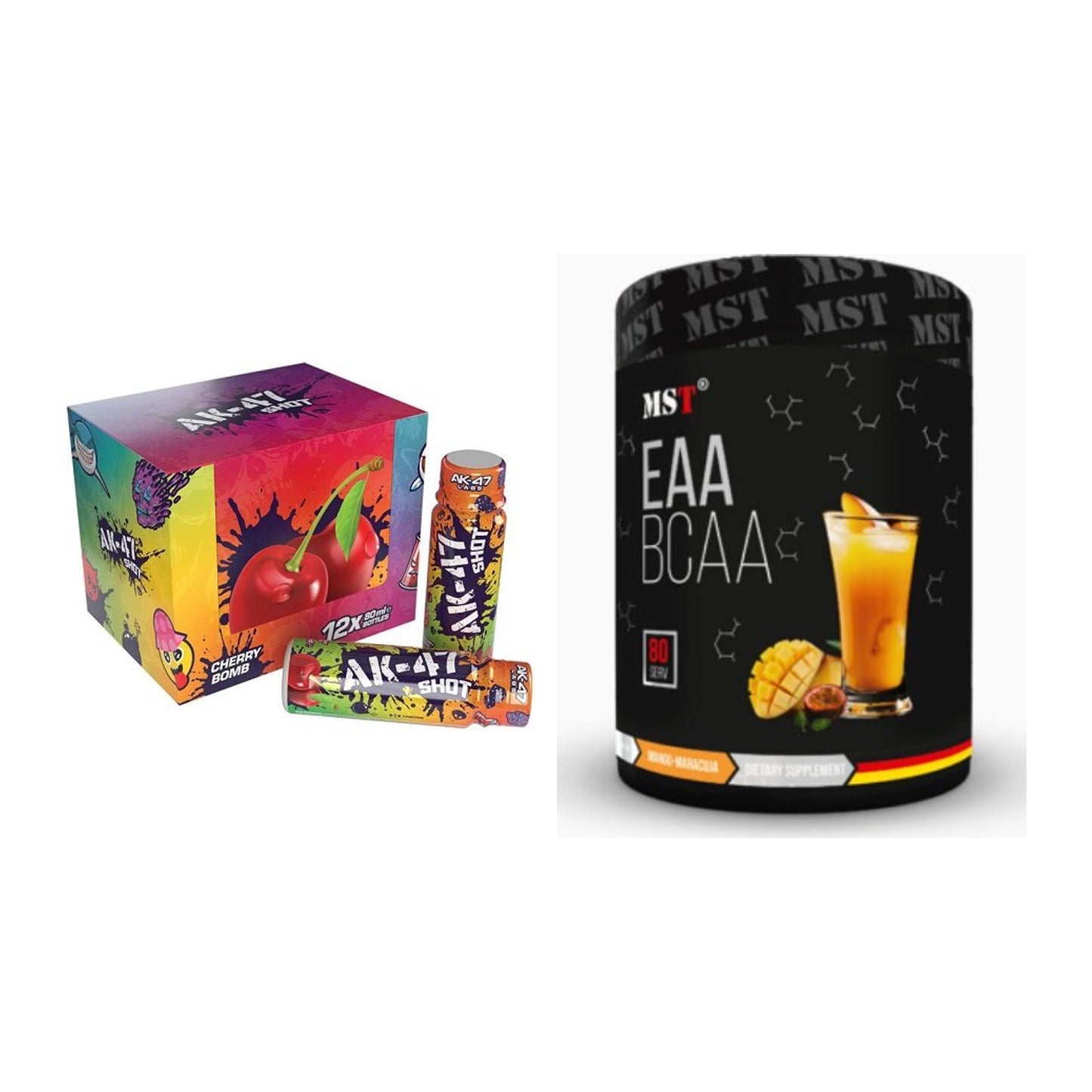 Trainings-Set: AK47 Labs AK47 Shots + MST EAA & BCAA – alle enthaltenen Artikel