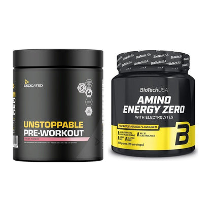 Trainings-Set: Dedicated Unstoppable + BioTech Amino Energy Zero – alle enthaltenen Artikel