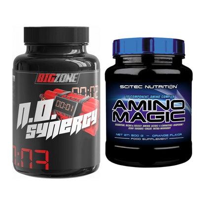 Trainings-Set: Big Zone N.O Synergy + Scitec Amino Magic – alle enthaltenen Artikel