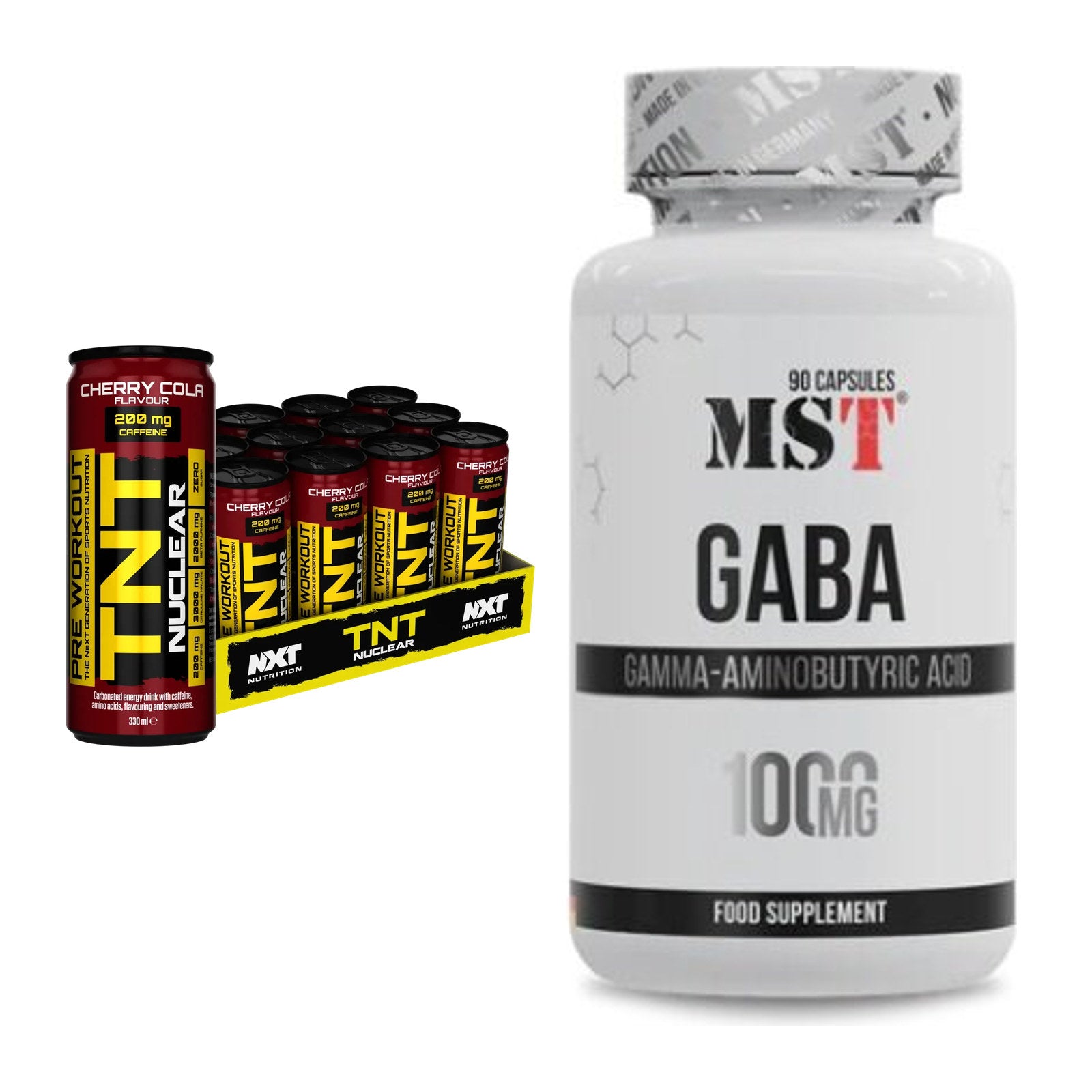 Trainings-Set: NXT Nutrition TNT NUCLEAR + MST GABA 1000mg – alle enthaltenen Artikel