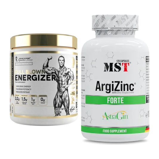 Trainings-Set: Kevin Levrone Full Blown Energizer + MST ArgiZinc Forte – alle enthaltenen Artikel