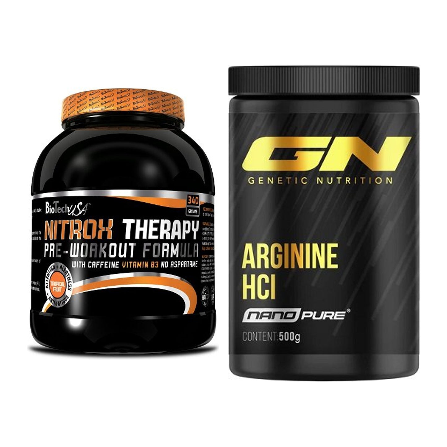 Trainings-Set: BioTech NitroX Therapy + GN Arginine HCL Nano Pure – alle enthaltenen Artikel