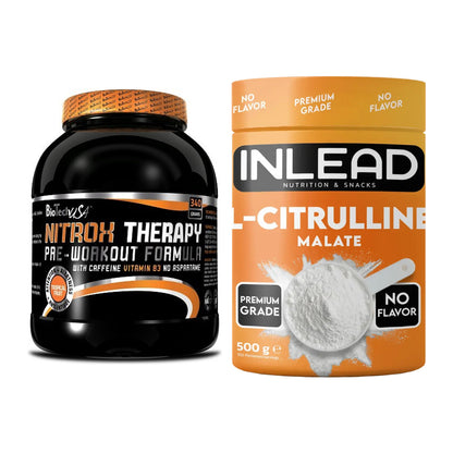 Комплект за обучение: BioTech NitroX Therapy + INLEAD L-Citrulline Malate 2:1 - всички артикули са включени