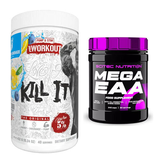 Treningssett: Rich Piana 5% Nutrition Kill It + Scitec Mega EAA - alle varer inkludert