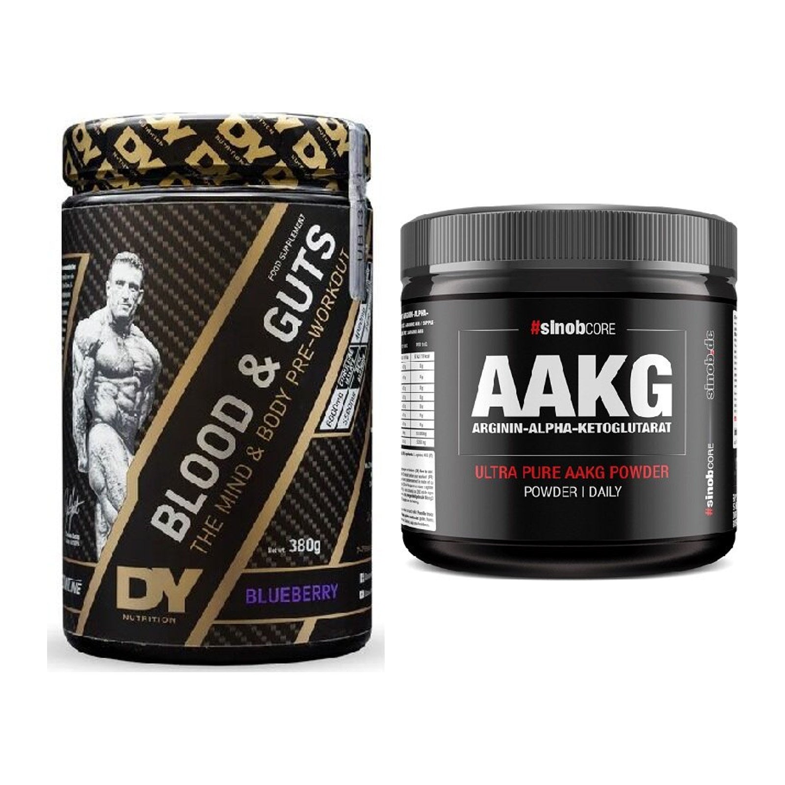 Trainings-Set: DY Nutrition Blood&Guts + Sinob Core Arginin AAKG – alle enthaltenen Artikel