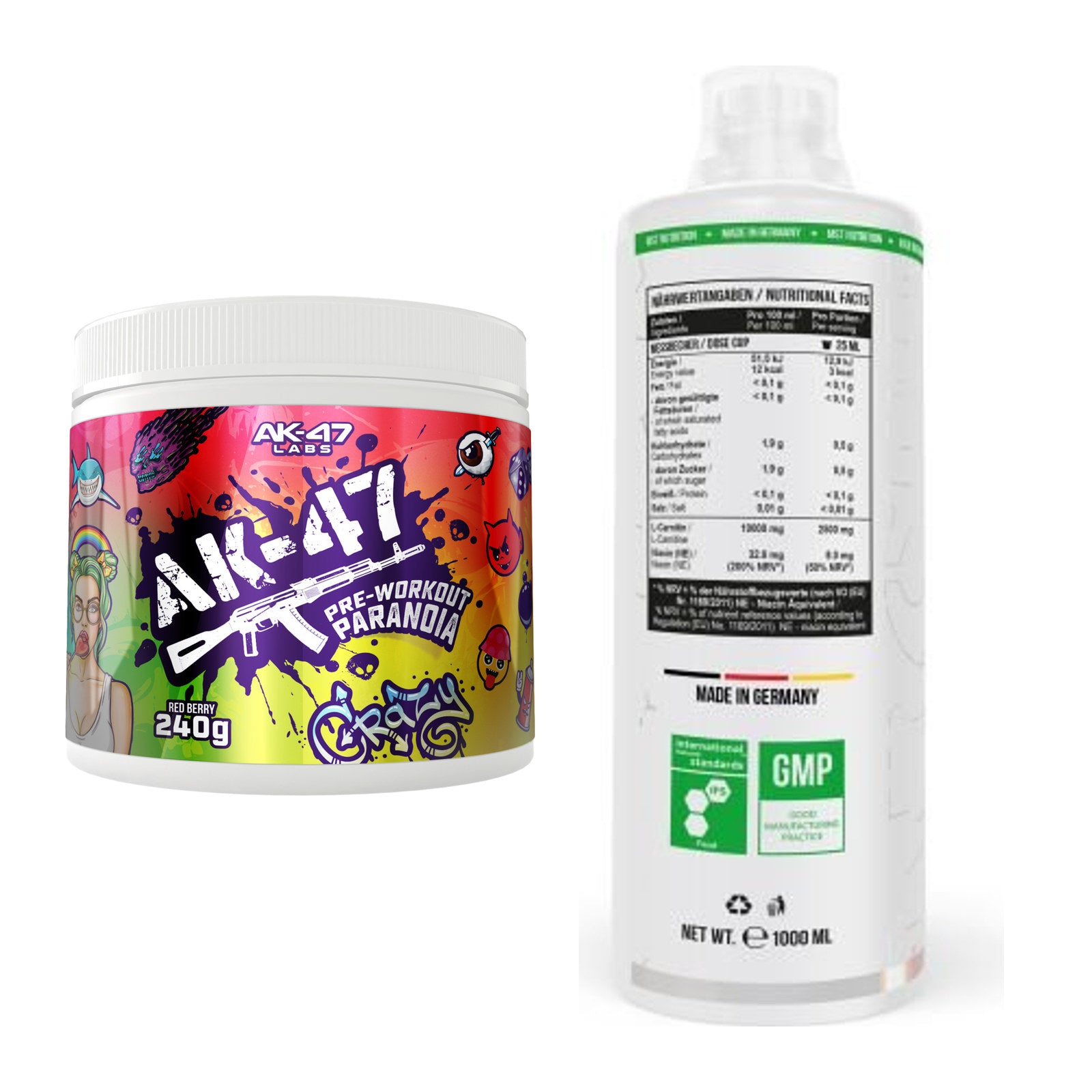 Trainings-Set: AK47 Labs Pre-Workout + MST L-Carnitine 100.000 – alle enthaltenen Artikel