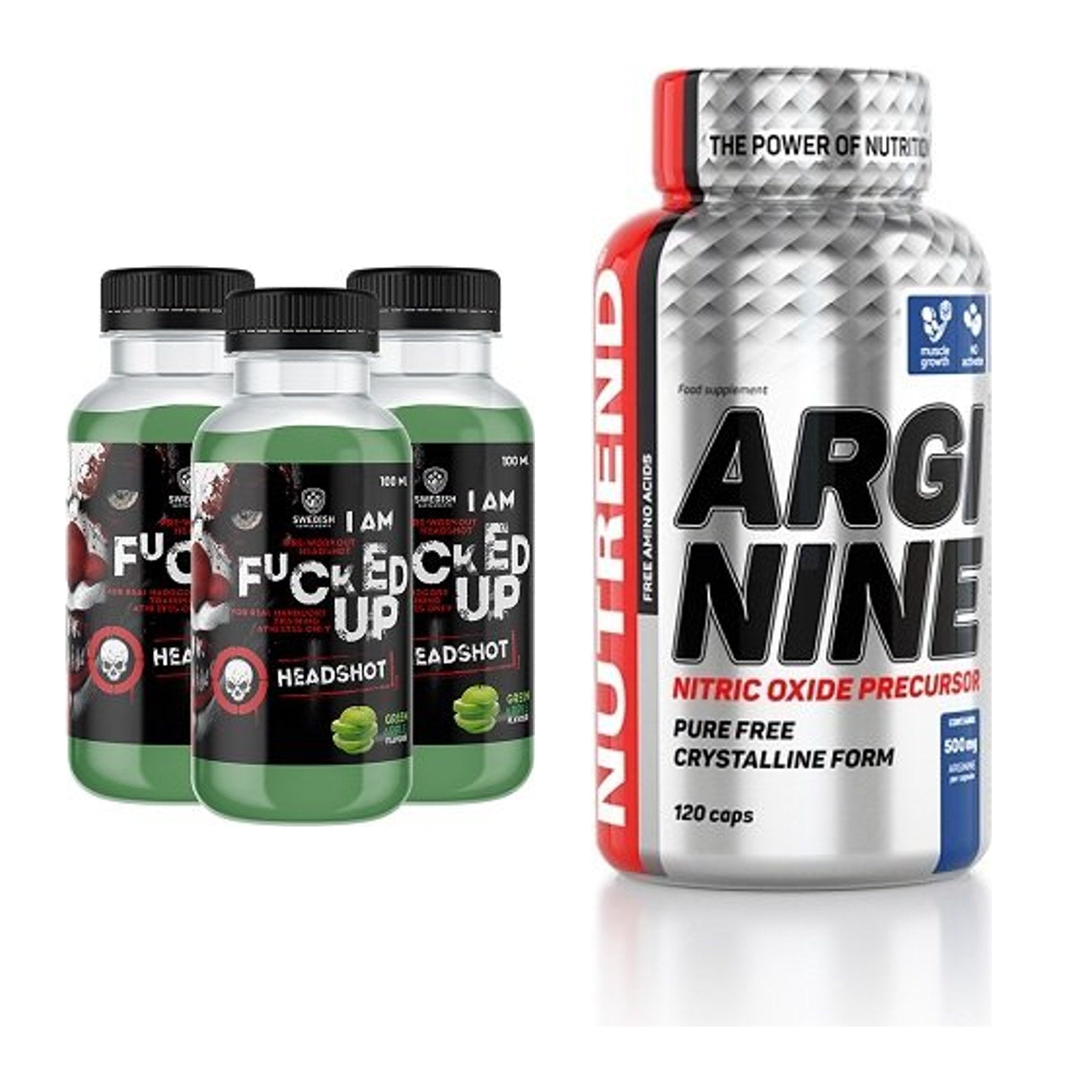 Trainings-Set: Swedish Supplements Fucked Up + Nutrend Arginine – alle enthaltenen Artikel