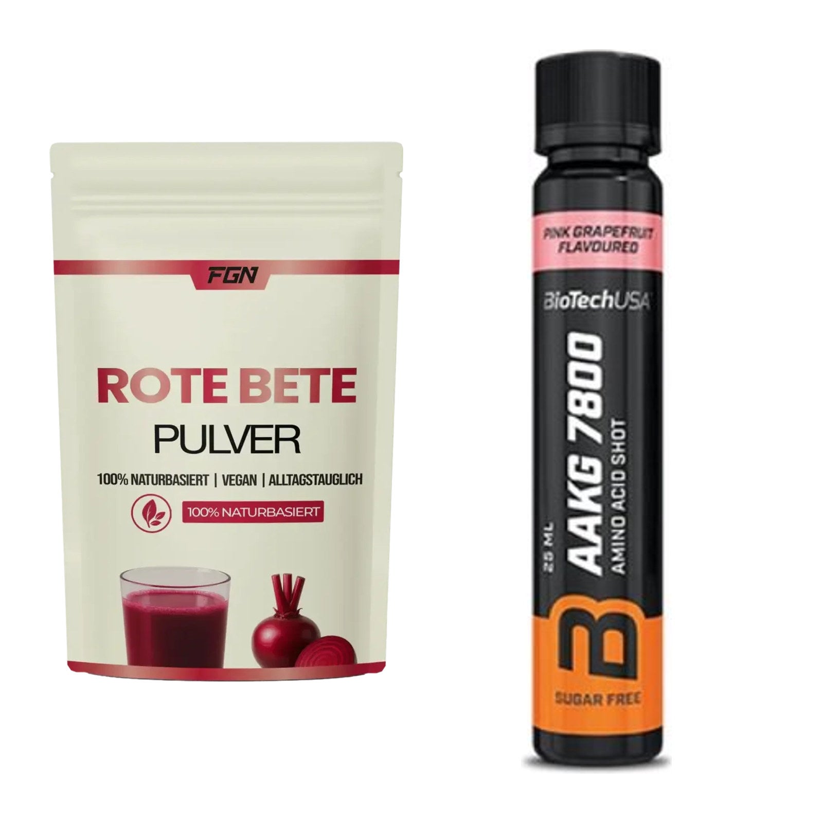 Trainings-Set: FGN Rote Beete Pulver + BioTech AAKG 7800 – alle enthaltenen Artikel