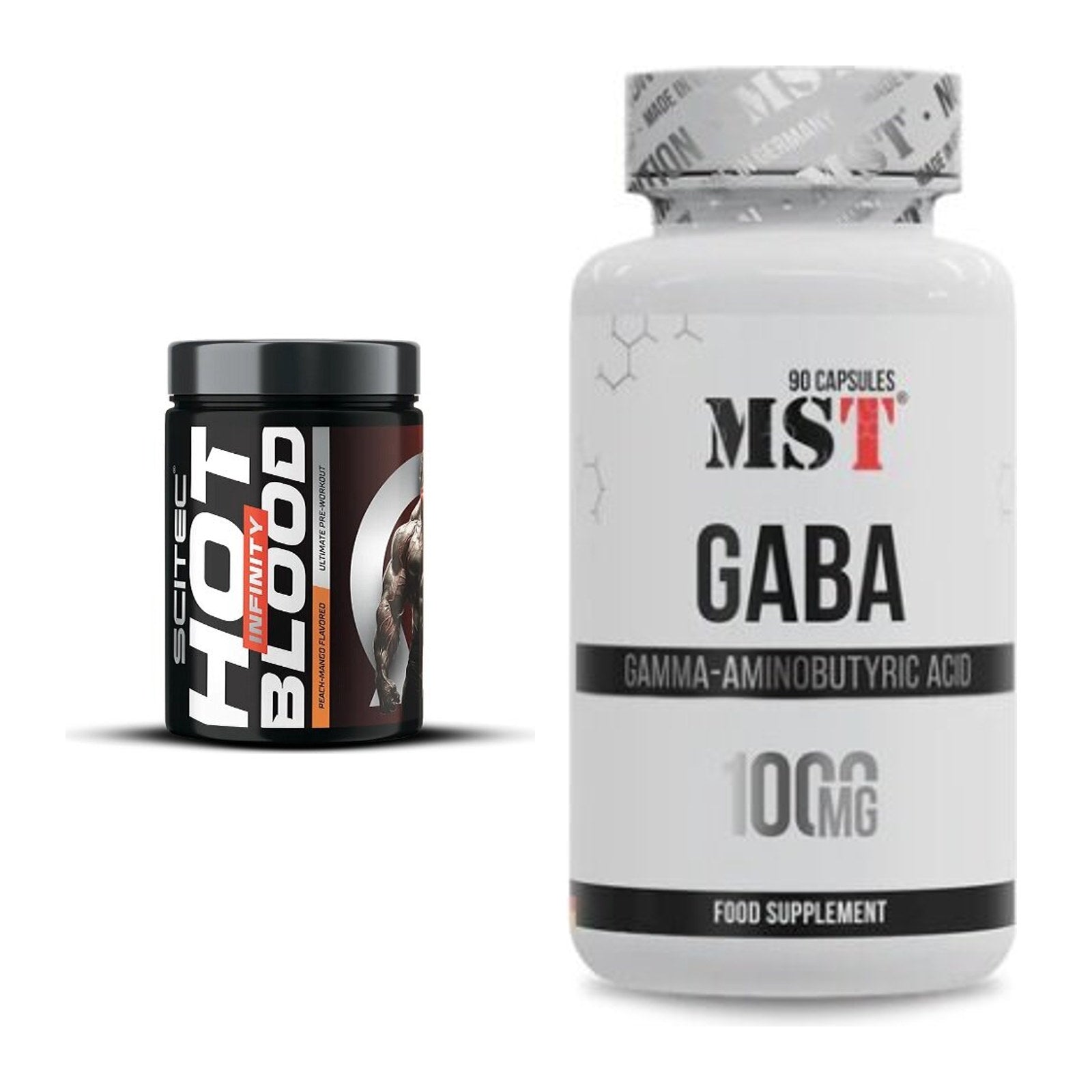 Trainings-Set: Scitec Hot Blood INFINITY + MST GABA 1000mg – alle enthaltenen Artikel