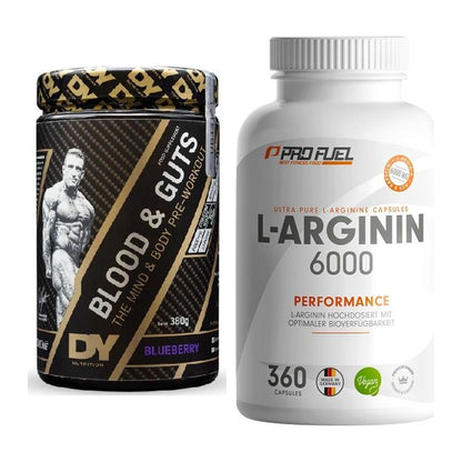 Trainings-Set: DY Nutrition Blood&Guts + ProFuel L-Arginin 6000 – alle enthaltenen Artikel