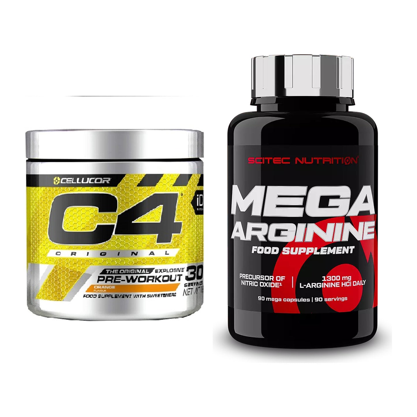 Trainings-Set: Cellucor C4 Original 30Serv. + Scitec Mega Arginine – alle enthaltenen Artikel