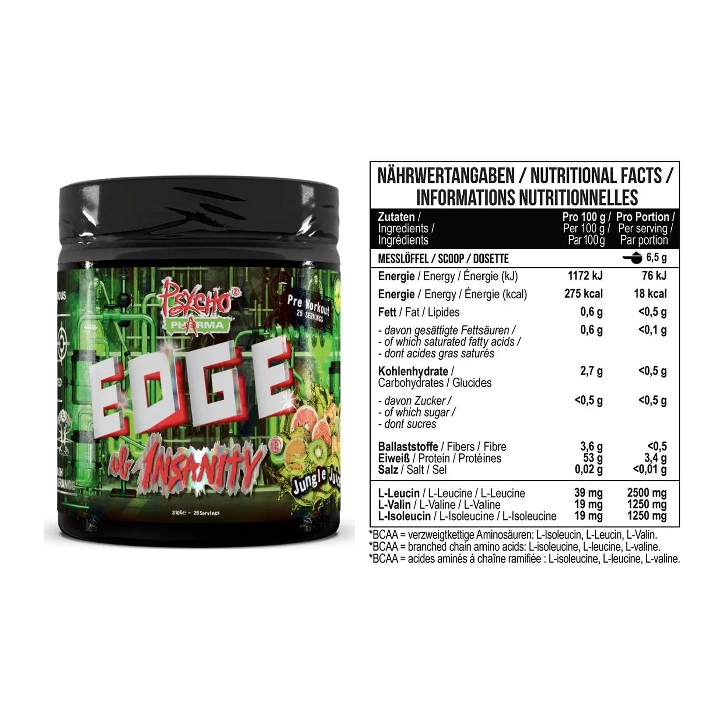 Trainings-Set: Psycho Pharma Edge of Insanity + MST BCAA Zero – alle enthaltenen Artikel