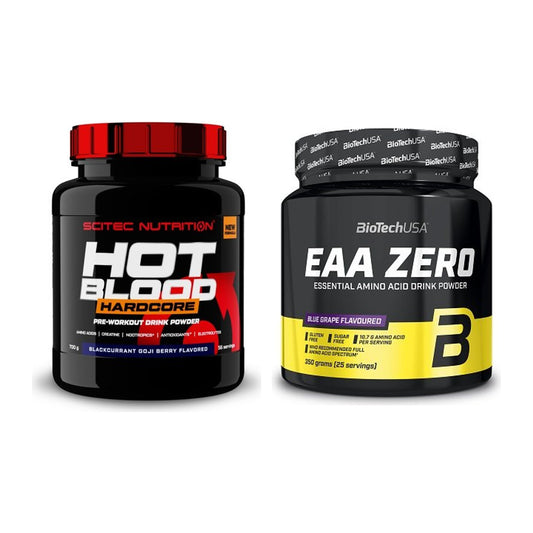 Trainings-Set: Scitec Hot Blood Hardcore + BioTech EAA Zero – alle enthaltenen Artikel