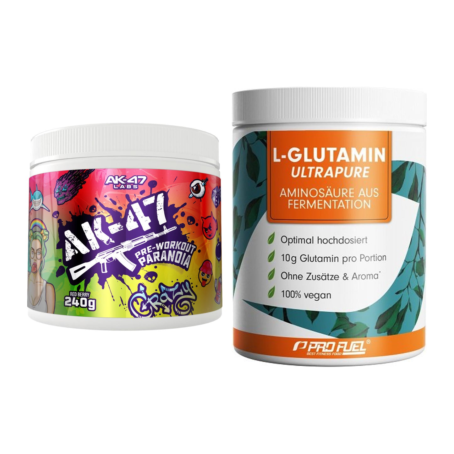 Trainings-Set: AK47 Labs Pre-Workout + ProFuel Glutamin Ultrapure – alle enthaltenen Artikel