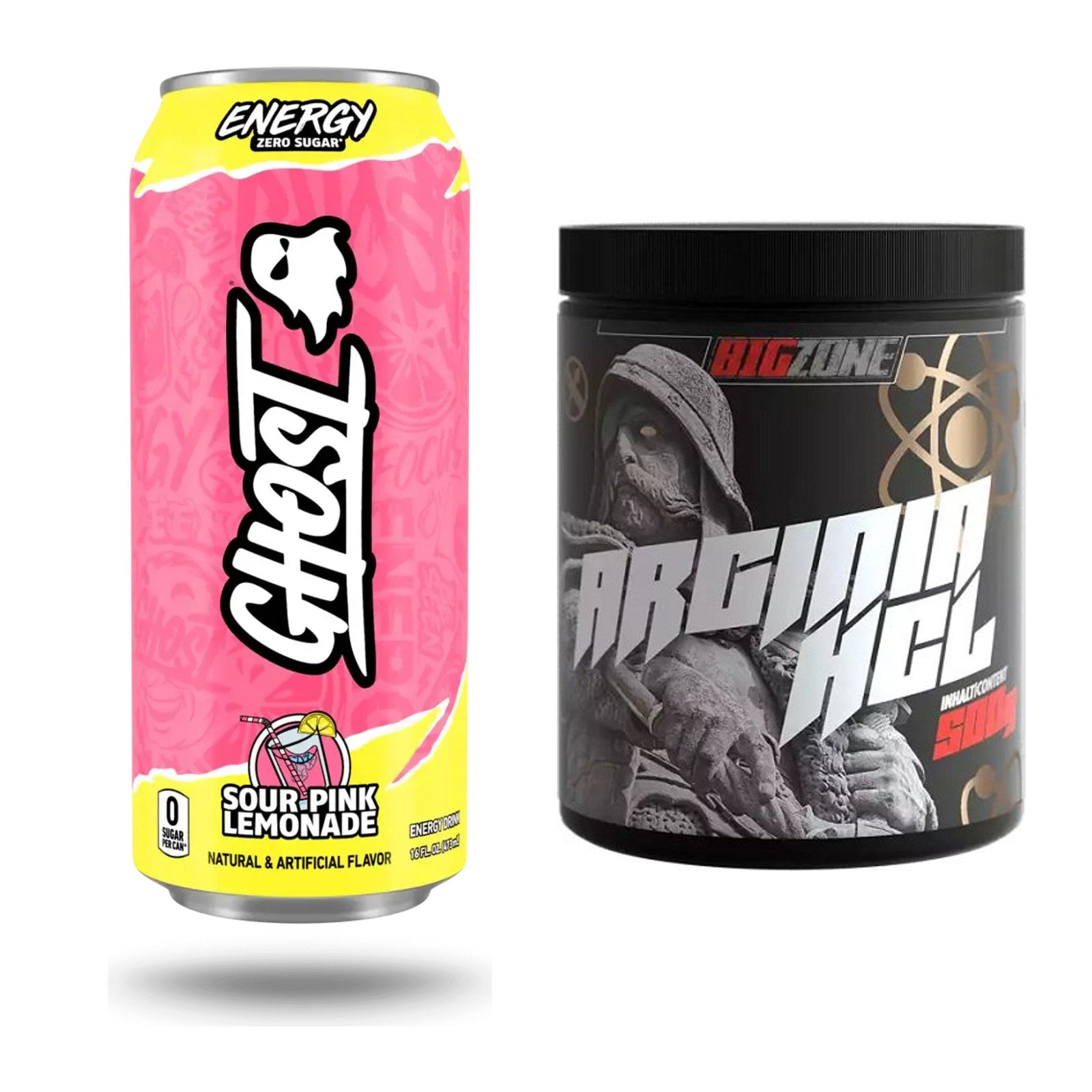 Trainings-Set: Ghost Energy + Big Zone Arginine HCl – alle enthaltenen Artikel