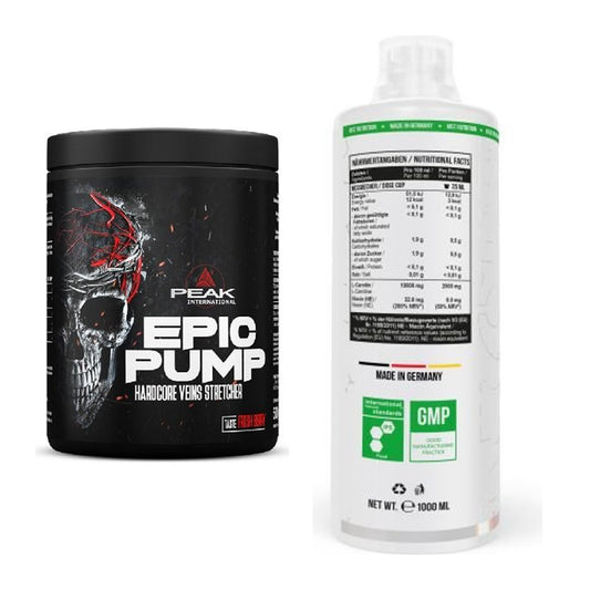 Trainings-Set: Peak EPIC Pump 500g (Fresh + MST L-Carnitine 100.000 – alle enthaltenen Artikel