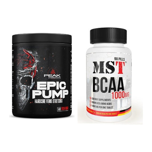Trainings-Set: Peak EPIC Pump 500g (Fresh + MST BCAA 1000 (90 Tabl.) – alle enthaltenen Artikel