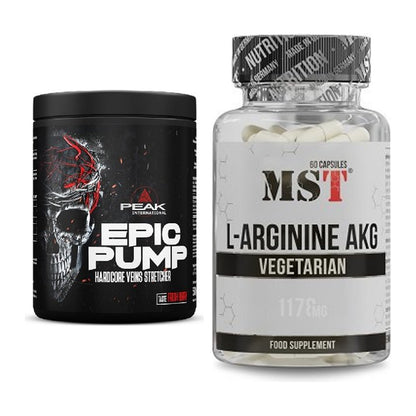 Trainings-Set: Peak EPIC Pump 500g (Fresh + MST Arginin AAKG 1178mg – alle enthaltenen Artikel