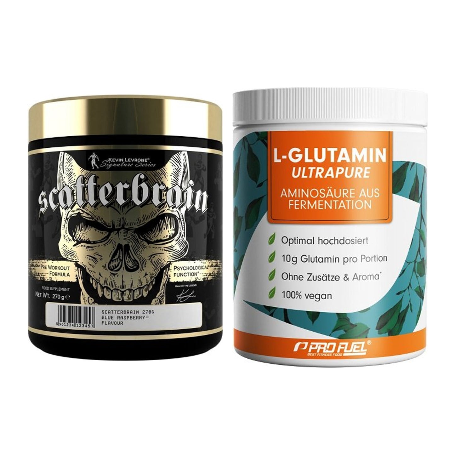 Trainings-Set: Kevin Levrone Scatterbrain + ProFuel Glutamin Ultrapure – alle enthaltenen Artikel