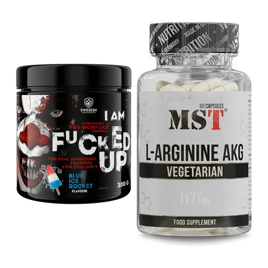 Trainings-Set: Swedish Supplements Fucked Up + MST Arginin AAKG 1178mg – alle enthaltenen Artikel