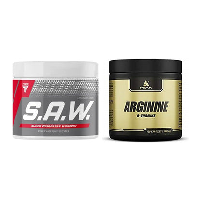 Trainings-Set: Trec Nutrition SAW Booster + Peak Arginin – alle enthaltenen Artikel