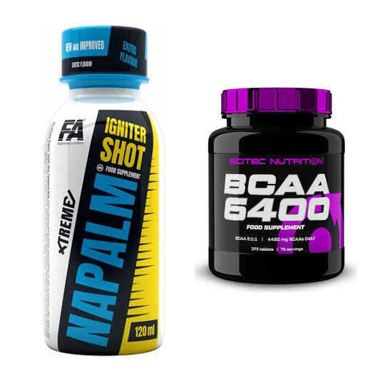 Trainings-Set: FA Nutrition Xtreme Napalm Igniter + Scitec BCAA 6400 – alle enthaltenen Artikel