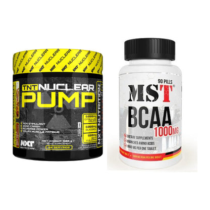 Trainings-Set: NXT Nutrition TNT Nuclear + MST BCAA 1000 (90 Tabl.) – alle enthaltenen Artikel