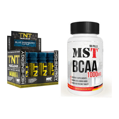 Trainings-Set: NXT Nutrition TNT Nuclear + MST BCAA 1000 (90 Tabl.) – alle enthaltenen Artikel