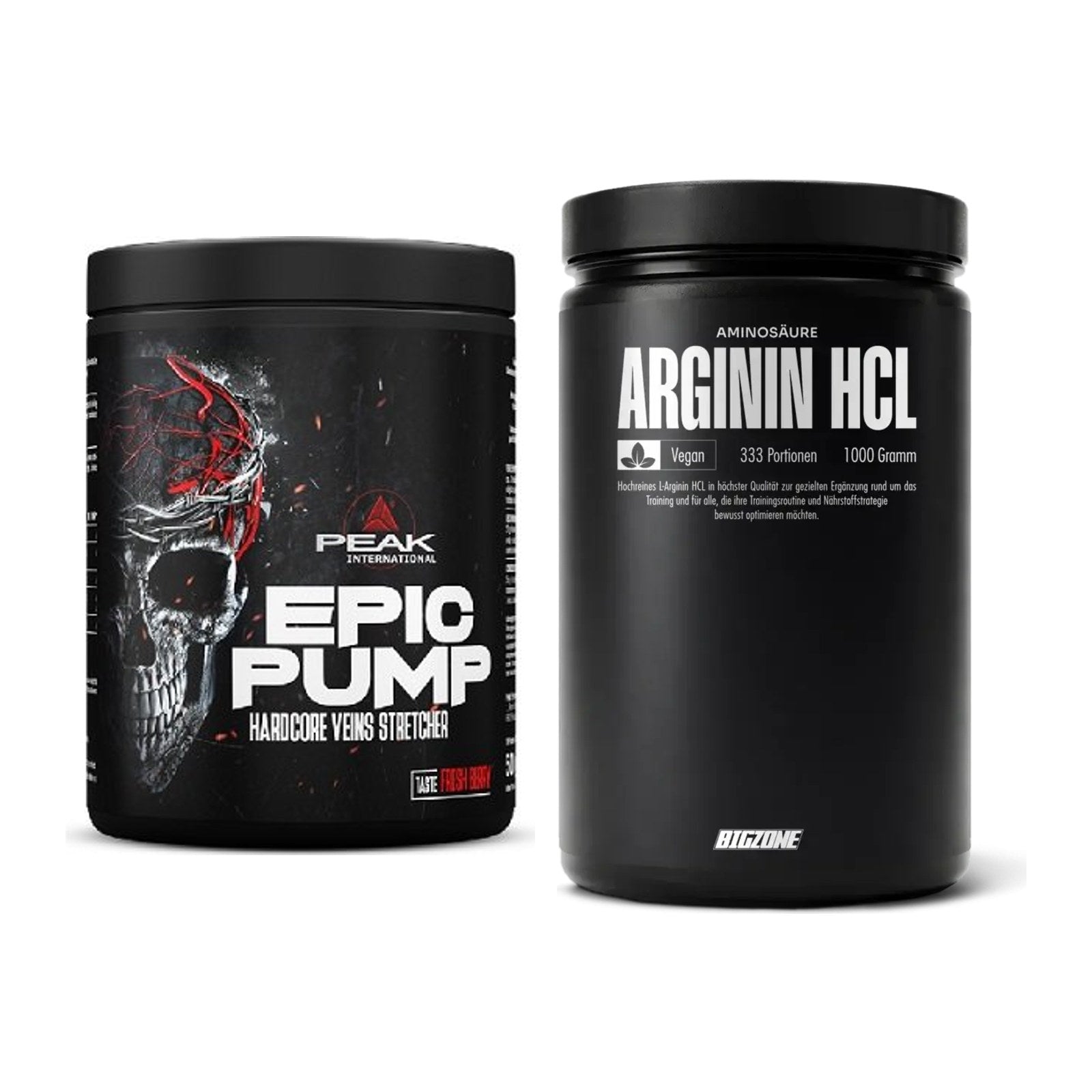 Trainings-Set: Peak EPIC Pump 500g (Fresh Berry) + Big Zone L-Arginin – alle enthaltenen Artikel