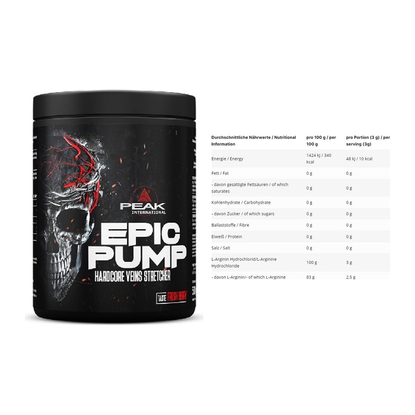 Trainings-Set: Peak EPIC Pump + INLEAD L-Arginin HCL – alle enthaltenen Artikel