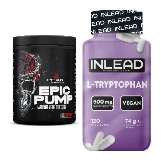 Trainings-Set: Peak EPIC Pump + INLEAD L-Tryptophan 500mg – alle enthaltenen Artikel