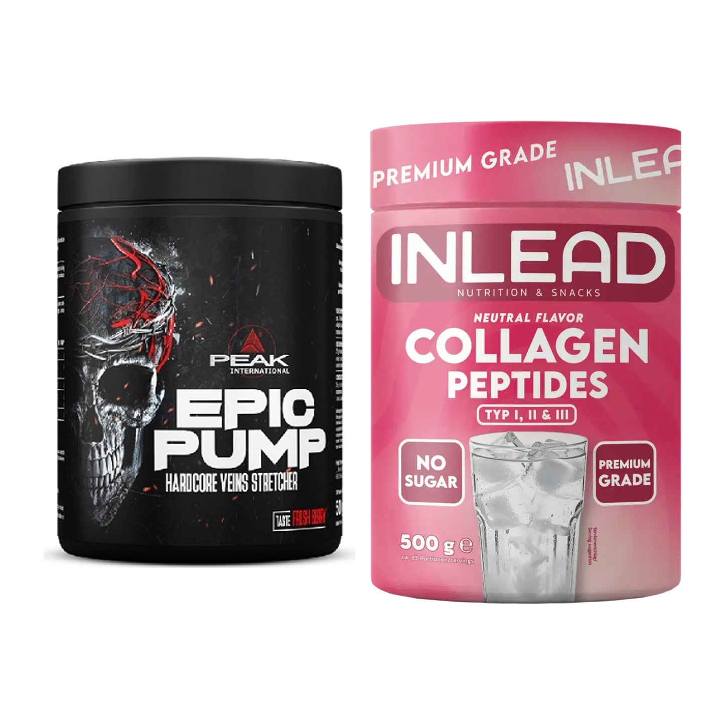 Trainings-Set: Peak EPIC Pump + INLEAD Collagen Peptides Typ I, II – alle enthaltenen Artikel