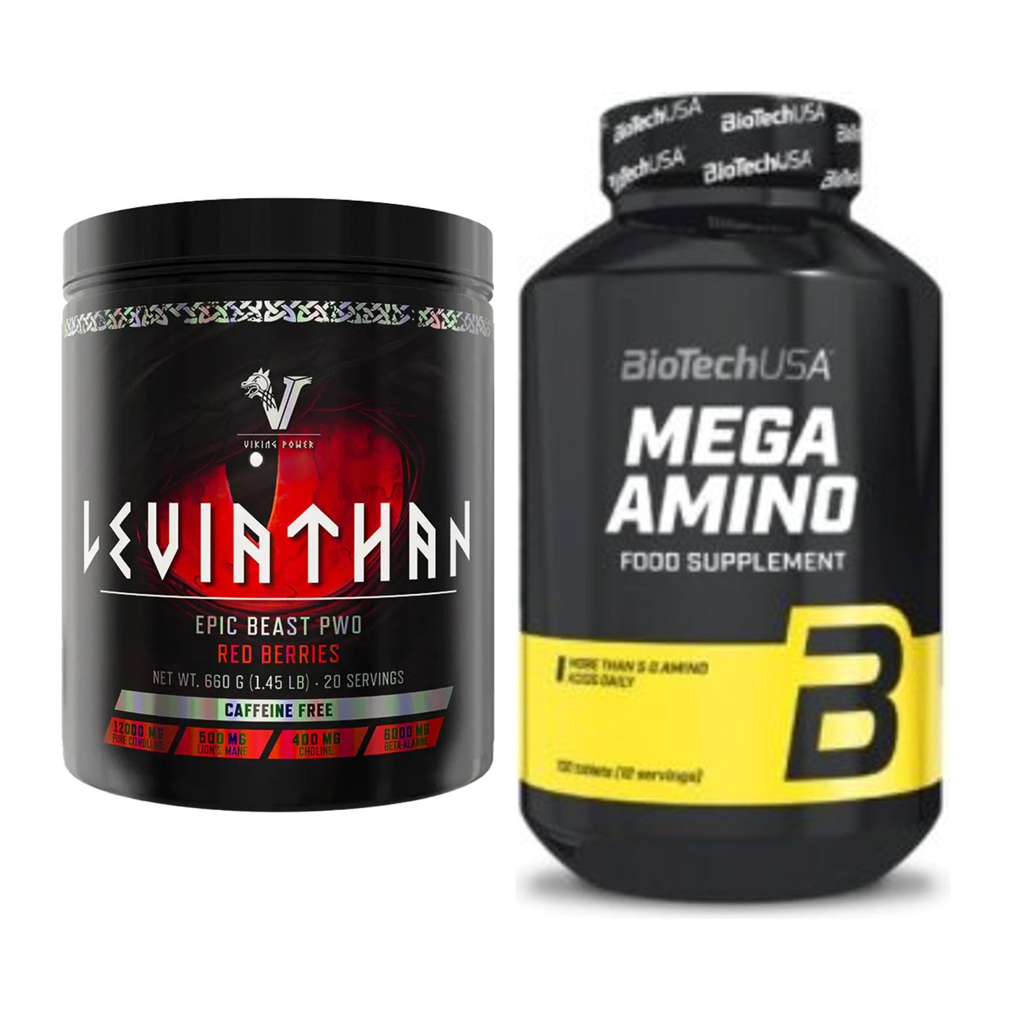 Trainings-Set: Viking Power Leviathan Hardcore + BioTech Mega Amino – alle enthaltenen Artikel