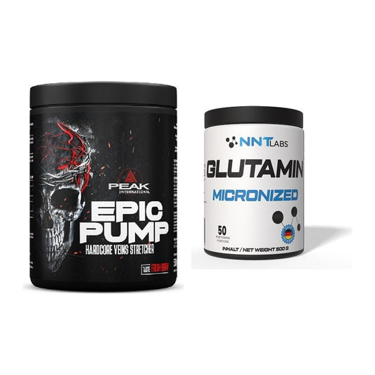 Trainings-Set: Peak EPIC Pump 500g (Fresh Berry) + NNT Glutamin – alle enthaltenen Artikel