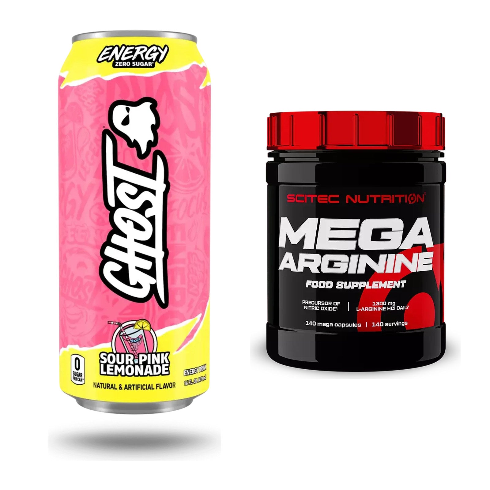 Trainings-Set: Ghost Energy + Scitec Mega Arginine – alle enthaltenen Artikel