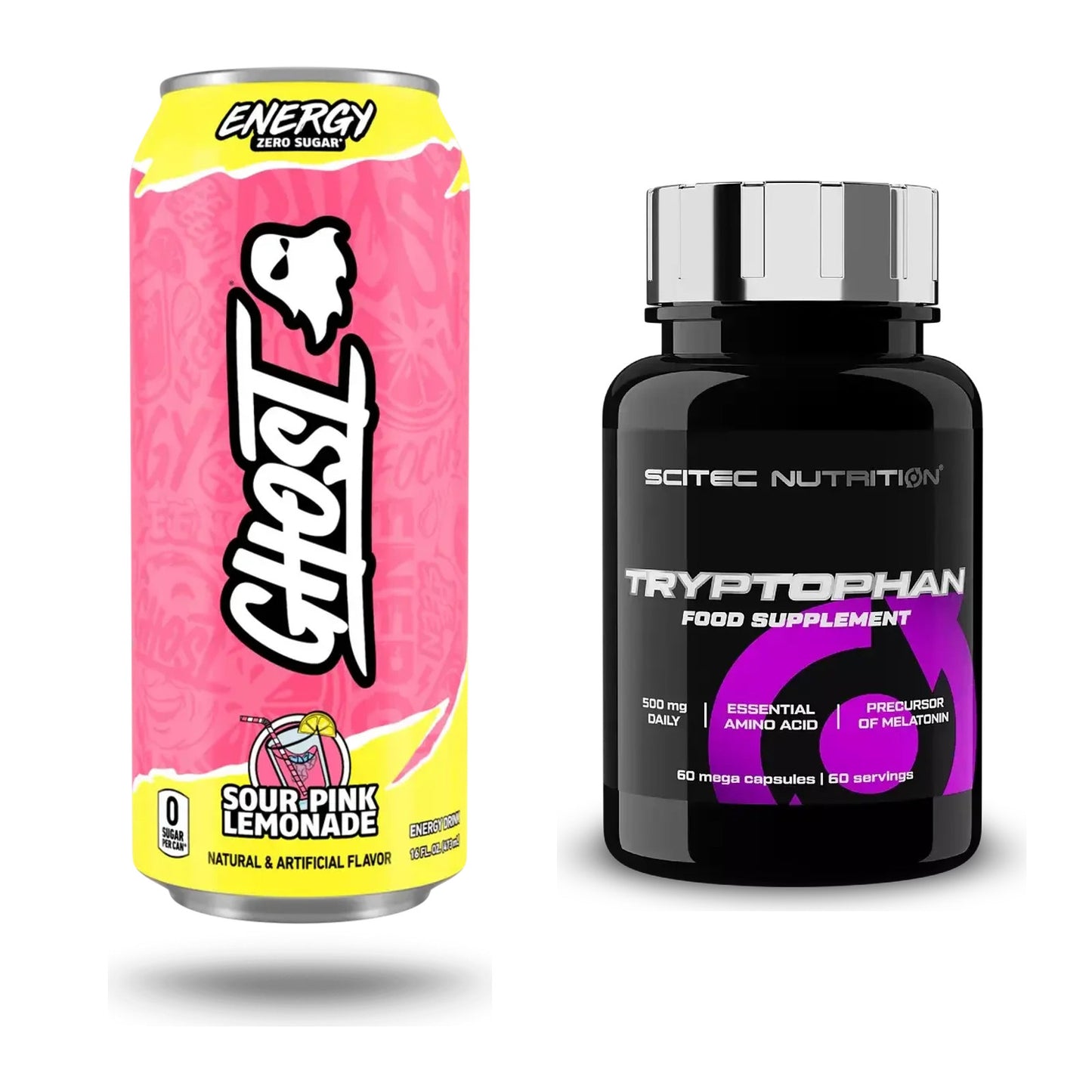 Trainings-Set: Ghost Energy + Scitec Tryptophan – alle enthaltenen Artikel
