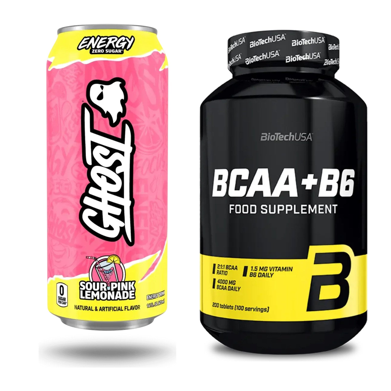 Trainings-Set: Ghost Energy + BioTech BCAA+B6 200 Tabl – alle enthaltenen Artikel